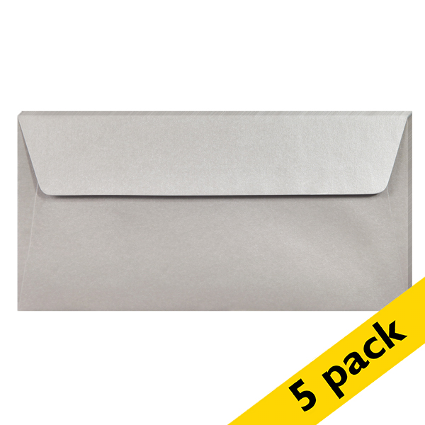 Clairefontaine EA5/6 silver coloured envelopes, 120g (5-pack) 26075C 250325 - 1