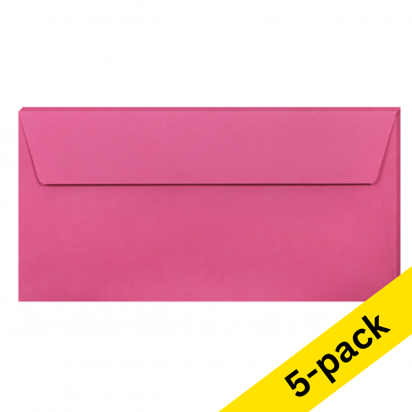 Envelope 110 x 220mm (DL | EA5/6) | intense pink PEEL & SEAL, 120g | Clairefontaine | 5-pack 250321 - 1