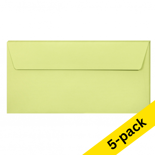 Envelope 110 x 220mm (DL | EA5/6) | leaf green PEEL & SEAL, 120g | Clairefontaine | 5-pack 250317 - 1
