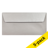 Envelope 110 x 220mm (DL | EA5/6) | silver PEEL & SEAL, 120g | Clairefontaine | 5-pack 250325 - 1