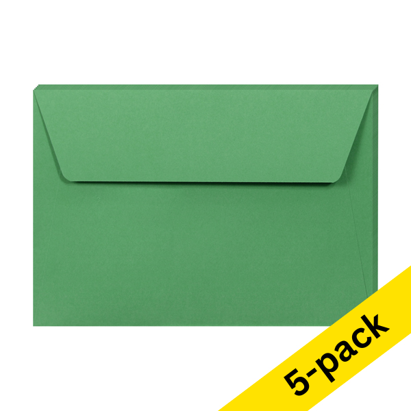 Envelope 114 x 162mm (C6) | forest green PEEL & SEAL, 120g | Clairefontaine | 5-pack 250330 - 1