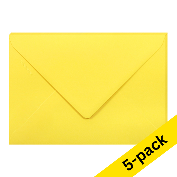 Envelope 162 x 229mm (C5) | intense yellow PEEL & SEAL, 120g | Clairefontaine | 5-pack 250343 - 1