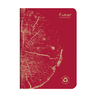 Clairefontaine Forever Premium A5 red lined notebook, 48 sheets 684863C 250451