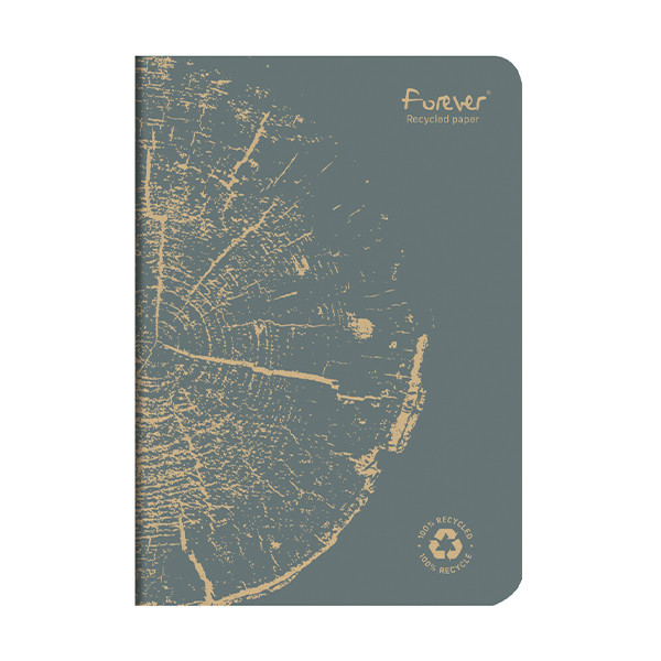 Notebook lined A5 | grey | Clairefontaine Forever | 48 sheets 250452 - 1