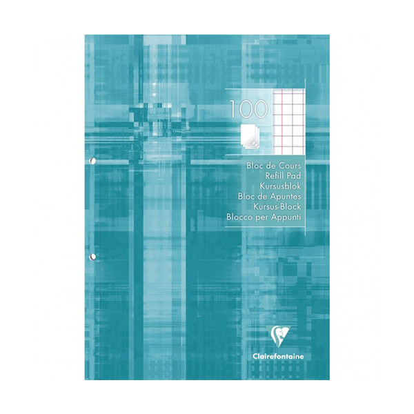 Notepad checkered course block A4 | 5mm | green | Clairefontaine | 100 sheets 250435 - 1