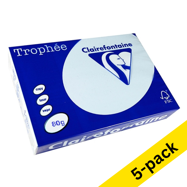 Clairefontaine azure A4 coloured paper, 80gsm (5 x 500 sheets) 250408 - 1