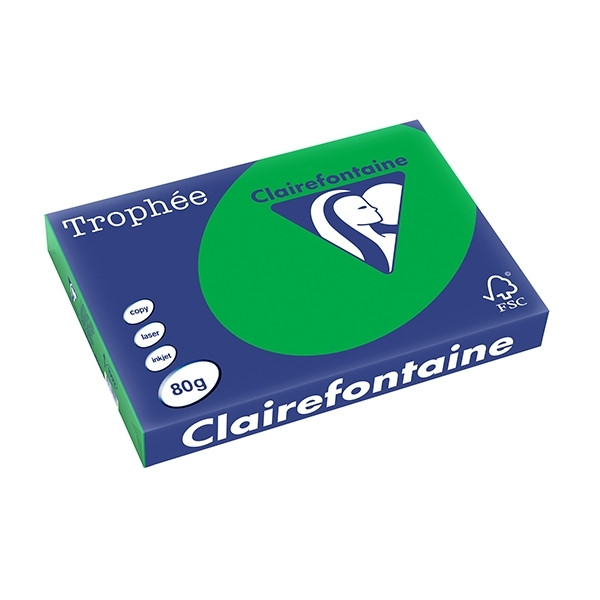 Clairefontaine billiard green A3 coloured paper, 80gsm (500 sheets) 1992C 250123 - 1