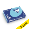 Clairefontaine bright blue A4 coloured paper, 80gsm (500 sheets) (3-pack) 340040 - 1