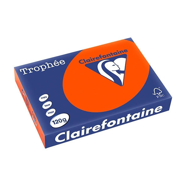 Clairefontaine cardinal red A4 coloured paper, 120 gsm (250 sheets) 1217C 250080 - 1