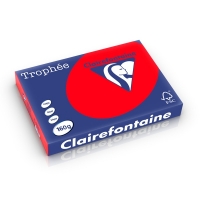 Clairefontaine coral red A3 coloured paper, 160gsm (250 sheets) 1005C 250282