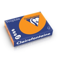 Clairefontaine fluorescent orange A4 coloured paper, 80gsm (500 sheets) 2978C 250289