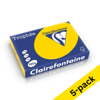 Clairefontaine golden yellow A4 coloured paper, 120gsm (5 x 250 sheets) 250419