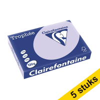 Clairefontaine lilac A4 coloured paper, 120gsm (250 sheets) (5-pack)