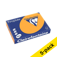 Clairefontaine orange A4 coloured paper, 120 gsm (250 sheets) (5-pack)