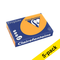 Clairefontaine orange A4 coloured paper, 80gsm (500 sheets) (5-pack) 250404