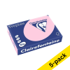 Clairefontaine pink A4 coloured paper, 80gsm (5 x 500 sheets)
