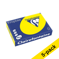 Clairefontaine sunset yellow A4 coloured paper, 80gsm (500 sheets) (5-pack) 250403
