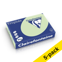Clairefontaine wave green A4 coloured paper, 80gsm (5 x 500 sheets) 250411