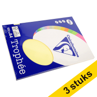 Clairefontaine yellow A4 coloured paper, 80gsm (100 sheets) (3-pack) 340038