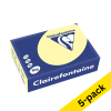Clairefontaine yellow A5 coloured paper, 80gsm (5 x 500 sheets) 250416 - 1