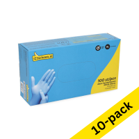 Cleaning gloves (XL) | blue powder free | Nitrile | 123ink | 100-pack x10