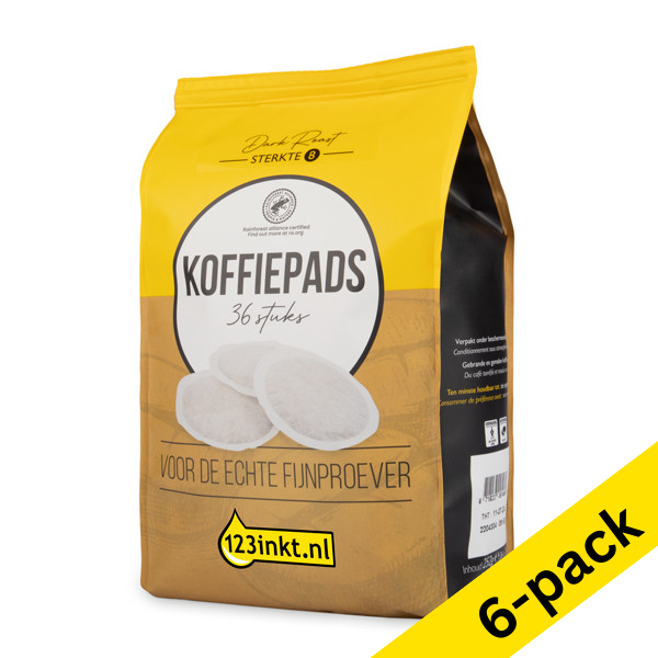 Coffee pads | 123ink dark roast | 36 pack x6 404259 - 1