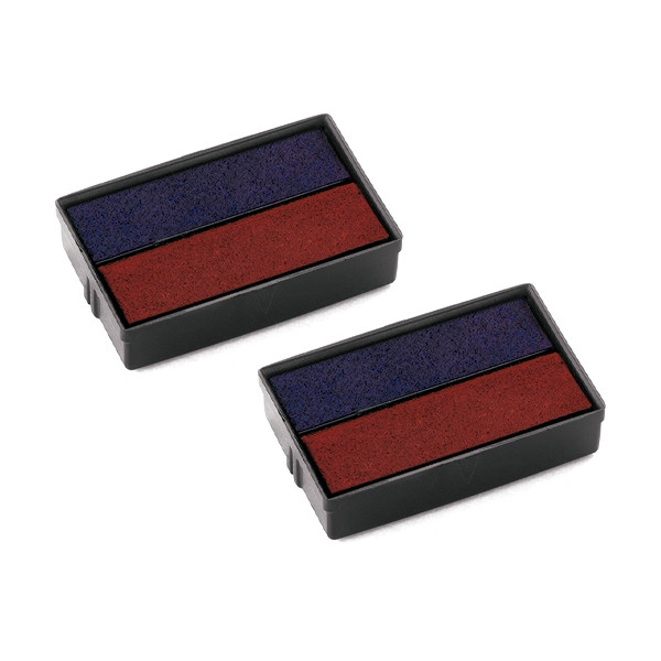 Colop E/10 red & blue ink pad (2-pack) 107132 229251 - 1