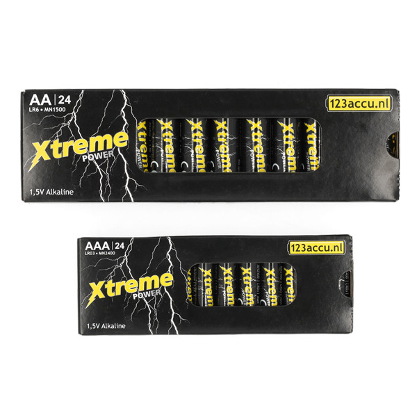Combi deal: 123ink Xtreme Power AA + AAA batteries (2 x 24-pack) 121122 - 1