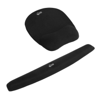Combi offer: 123ink black mouse pad and keyboard wrist rest  301038