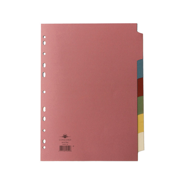 | Cardboard tabs (6 coloured tabs) | A4, 11-hole | Concord IE000560 - 1