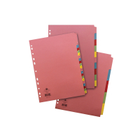 | Cardboard tabs A-Z (20 coloured tabs) | A4, 11-hole | Concord IE000858
