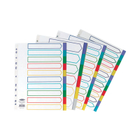 | Plastic tabs (10 coloured tabs) | A4, 11-hole | Concord IE000810