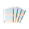 | Plastic tabs (10 coloured tabs) | A4, 11-hole | Concord IE000810 - 1