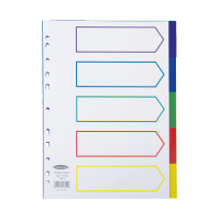 | Plastic tabs (5 coloured tabs) | A4, 11-hole | Concord IE000781