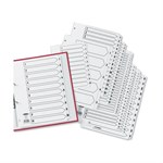 Concord white A4 pukka A - Z index with mylar tabs  423378