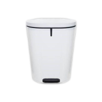 Contico 25L oval white plastic pedal bin IE000409
