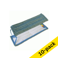 Flat mop head 40cm | velcro microfibre blue | Contico high performance | 10-pack IE000417