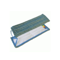 Flat mop head 40cm | velcro microfibre blue | Contico high performance IE000416