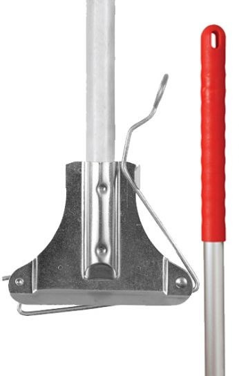 Kentucky mop handle with metal clip | red | light aluminum | Contico IE000371 - 1