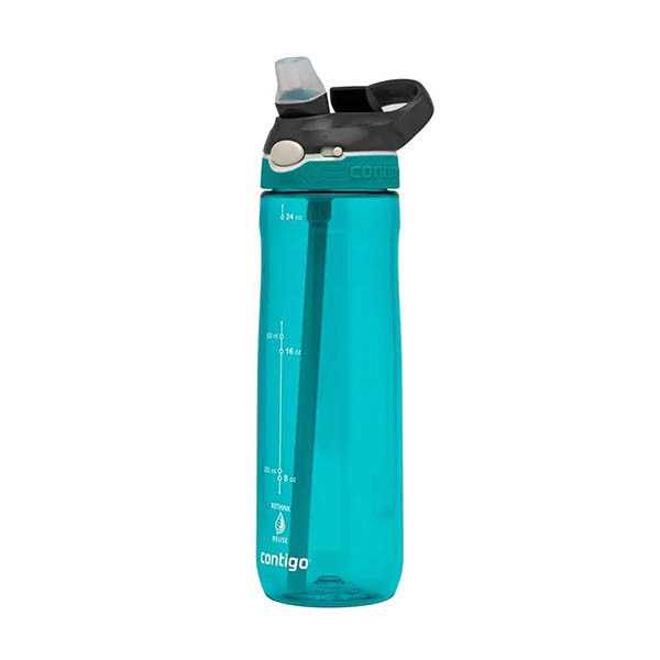 Contigo Ashland Autospout blue water bottle with straw, 720ml 423475 Contigo Ashland Autospout blue water bottle with straw, 720ml 423475 - 1