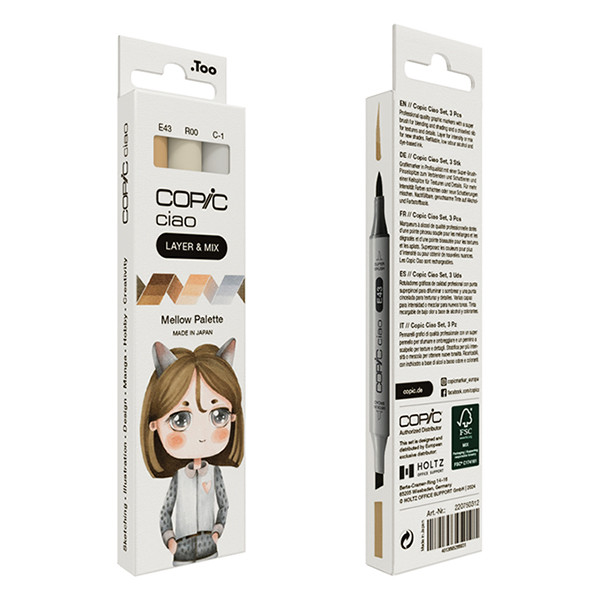 Copic Ciao Layer & Mix Mellow Palette marker set (3-pack) 220750312 311000 - 4
