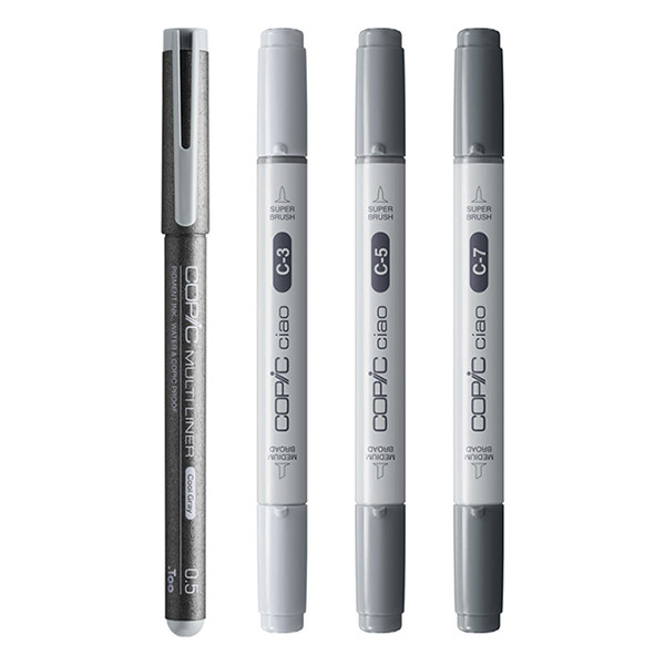 Copic Ciao Shade Dark Cool Grey marker set (4-pack) 22075422 311031 - 2