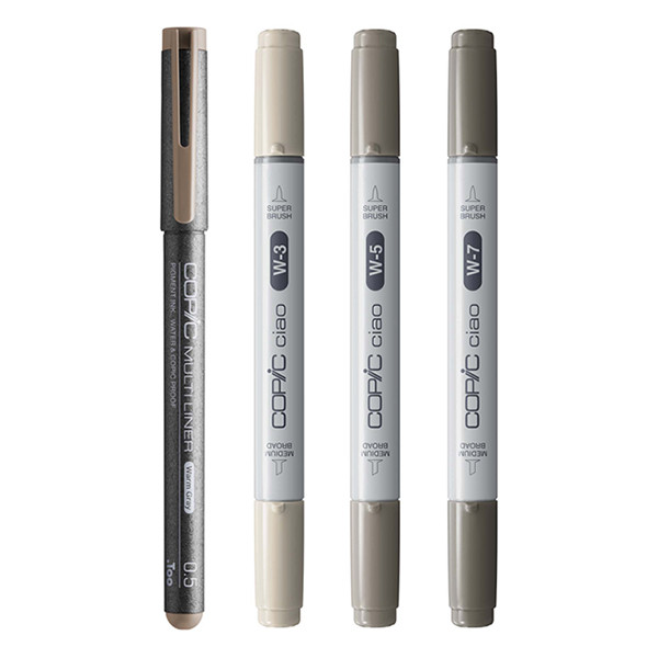 Copic Ciao Shade Dark Warm Grey marker set (4-pack) 22075420 311029 - 2