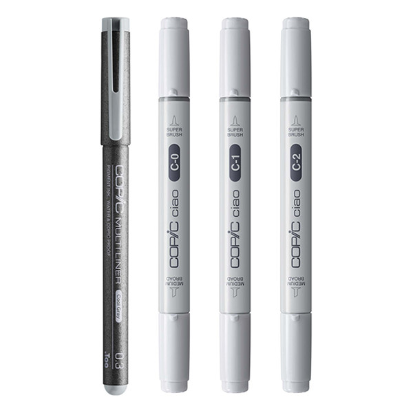 Copic Ciao Shade Light Cool Grey marker set (4-pack) 22075423 311032 - 2