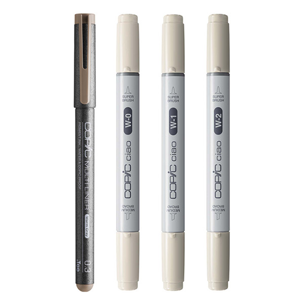Copic Ciao Shade Light Warm Grey marker set (4-pack) 22075421 311030 - 2