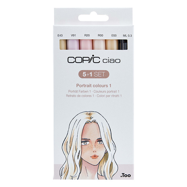 Copic Ciao portrait colours marker set 1 (6-pack) 22075552 311012 - 1