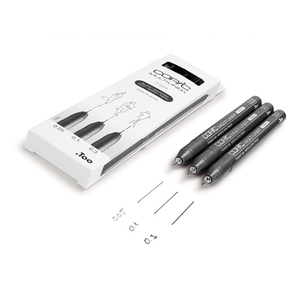 Fineliner | 0.05mm-0.3mm | black | Copic Multiliner | 3-pack 311016 - 2