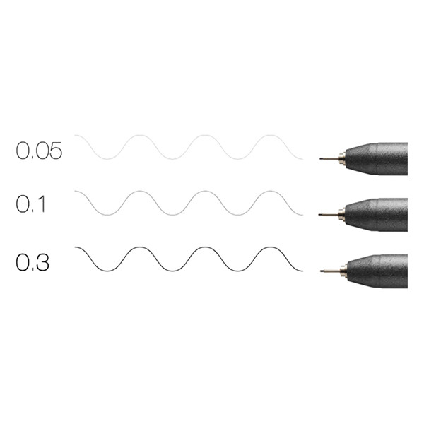 Fineliner | 0.05mm-0.3mm | black | Copic Multiliner | 3-pack 311016 - 3