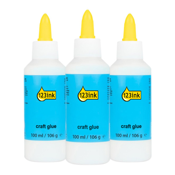Craft glue 100ml | 123ink | 3-pack 301062 - 1