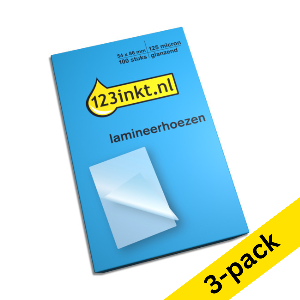 Credit Card laminating pouch (54 x 86mm) 125 micron | glossy | 123ink | 300-pack 301133 - 1